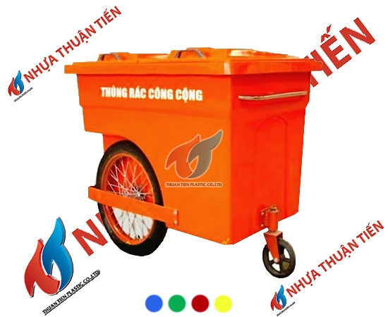 Xe gom rác composite bánh hơi 660L